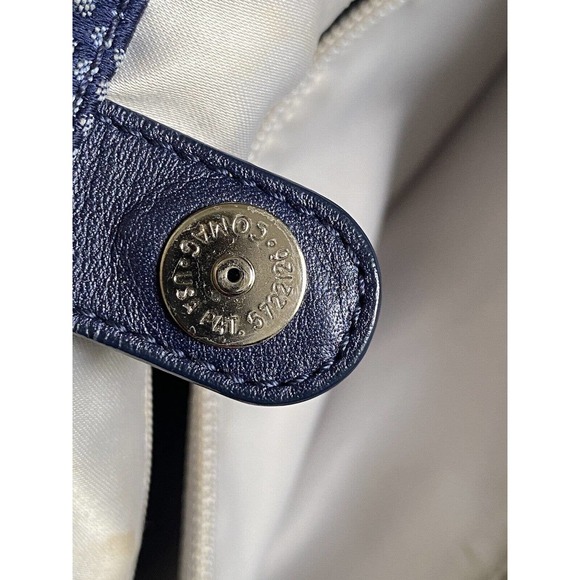 COACH Sophia Cobalt Navy Blue Dotted OP Signature Shoulder Satchel Retired style - Picture 12 of 12